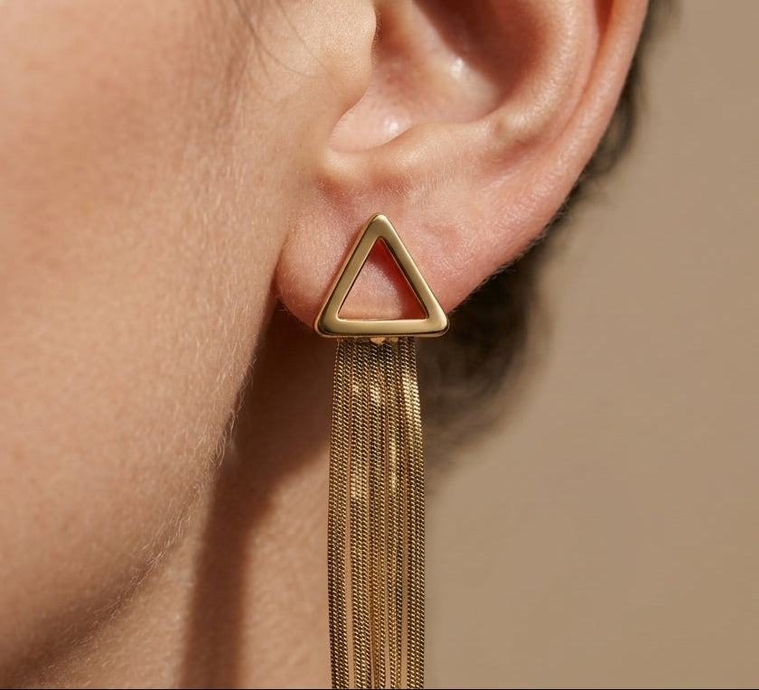 Long Tassel Party Wear Korean Earrings