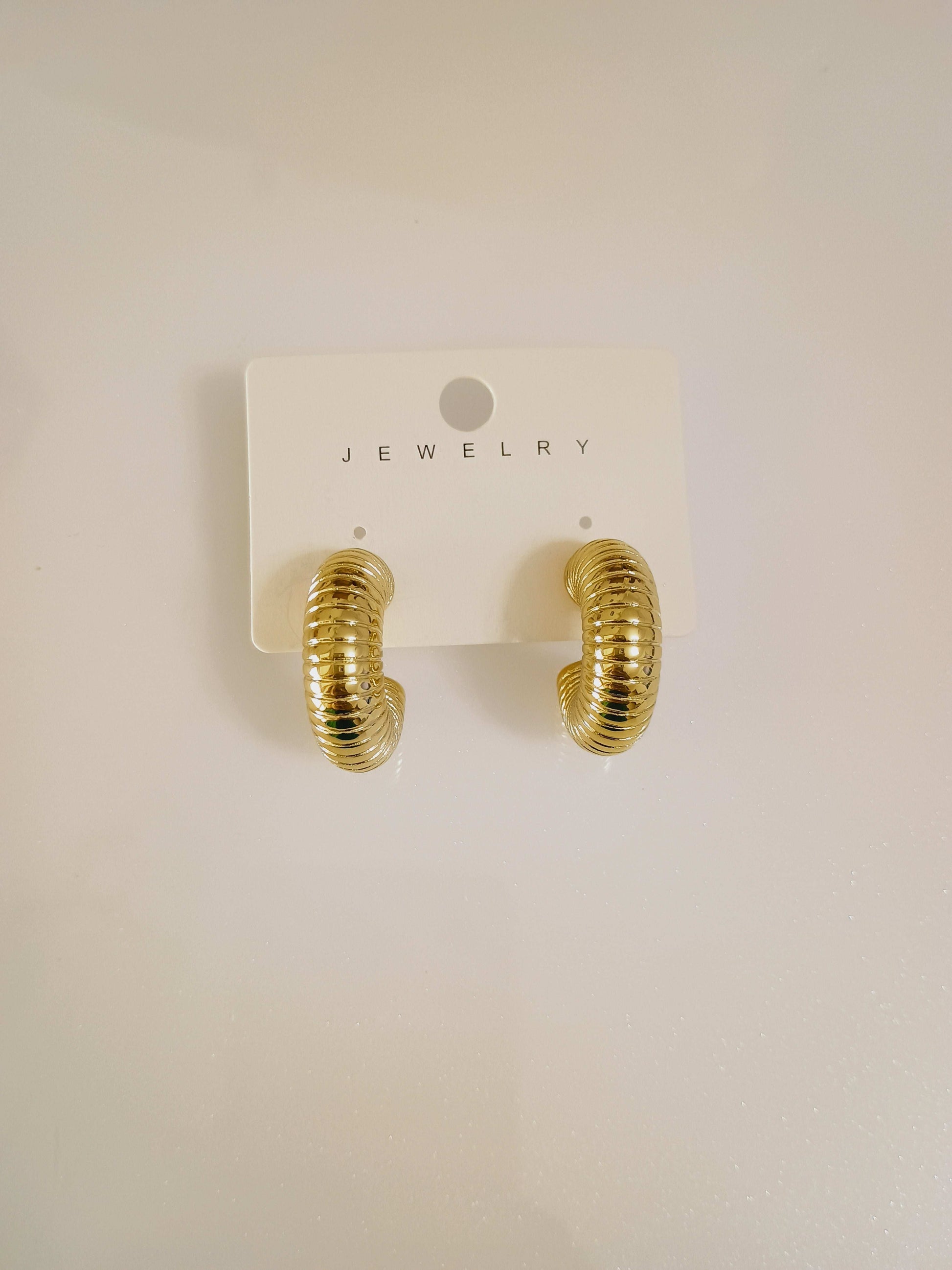 Premium Lightweight Golden Spiral Hoops- Fancy Earring - Urban Era Jewel