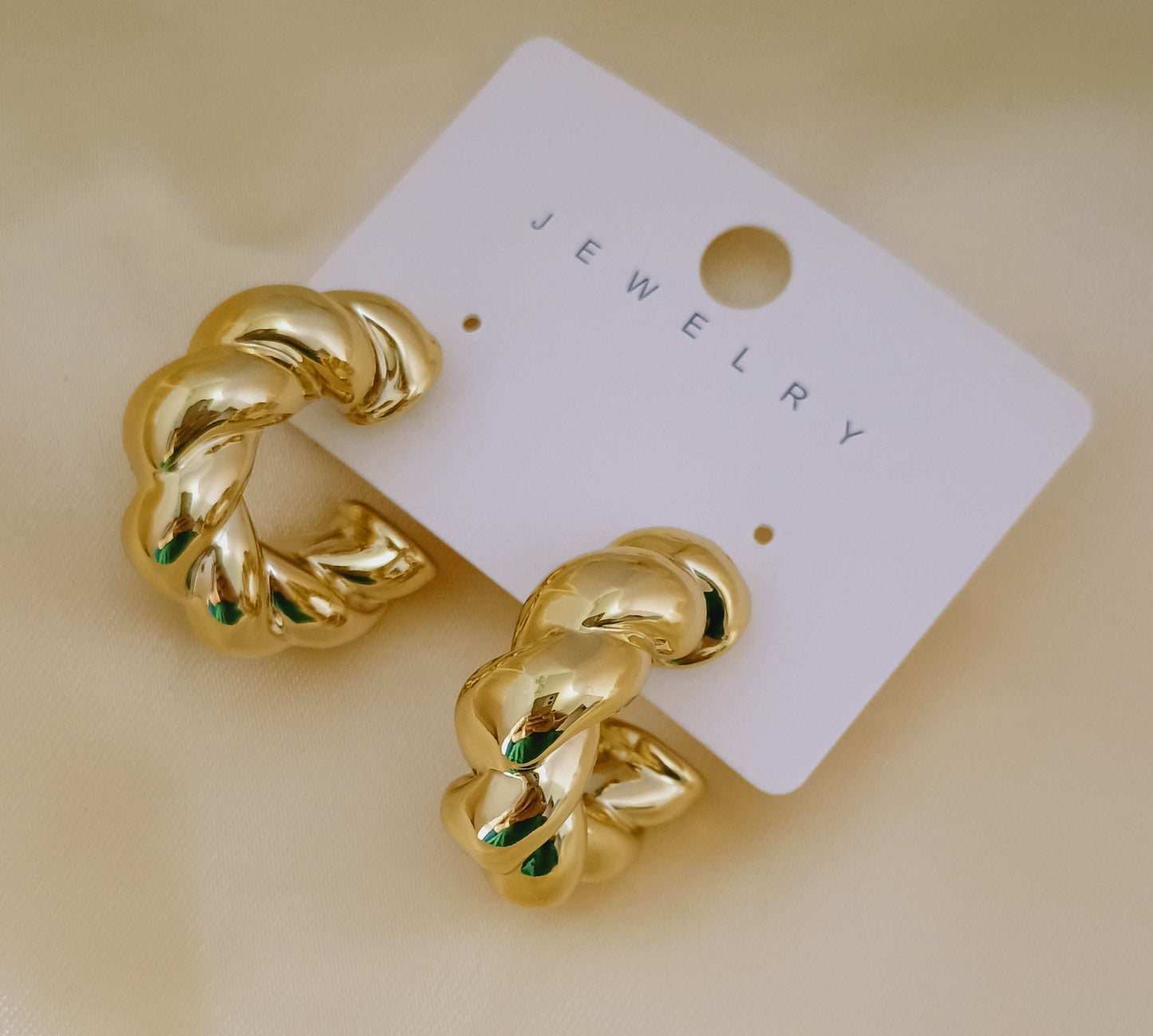 Premium Lightweight Golden Swirl Earring Hoops- Fancy Earrings - Urban Era Jewel
