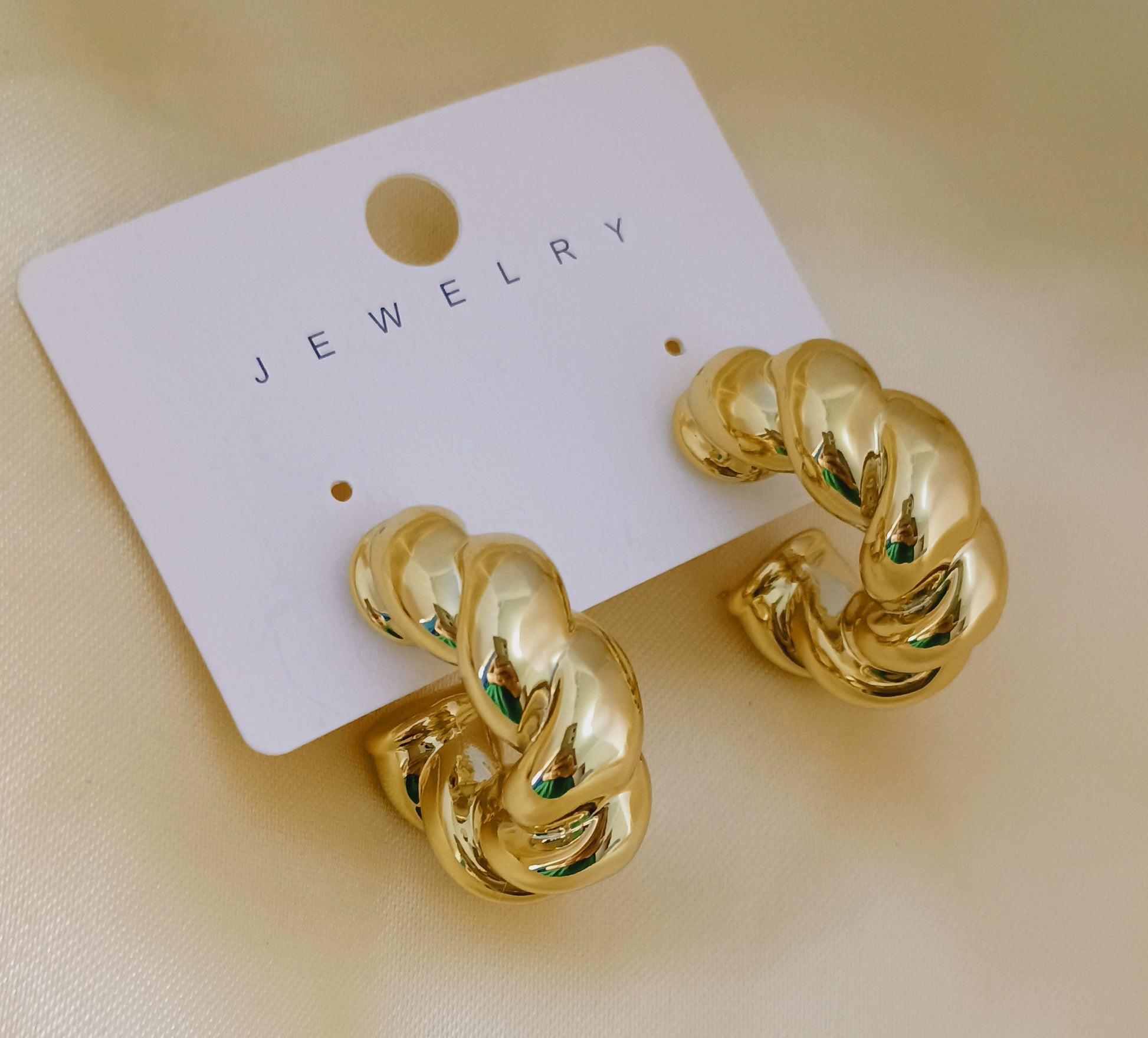 Premium Lightweight Golden Swirl Earring Hoops- Fancy Earrings - Urban Era Jewel
