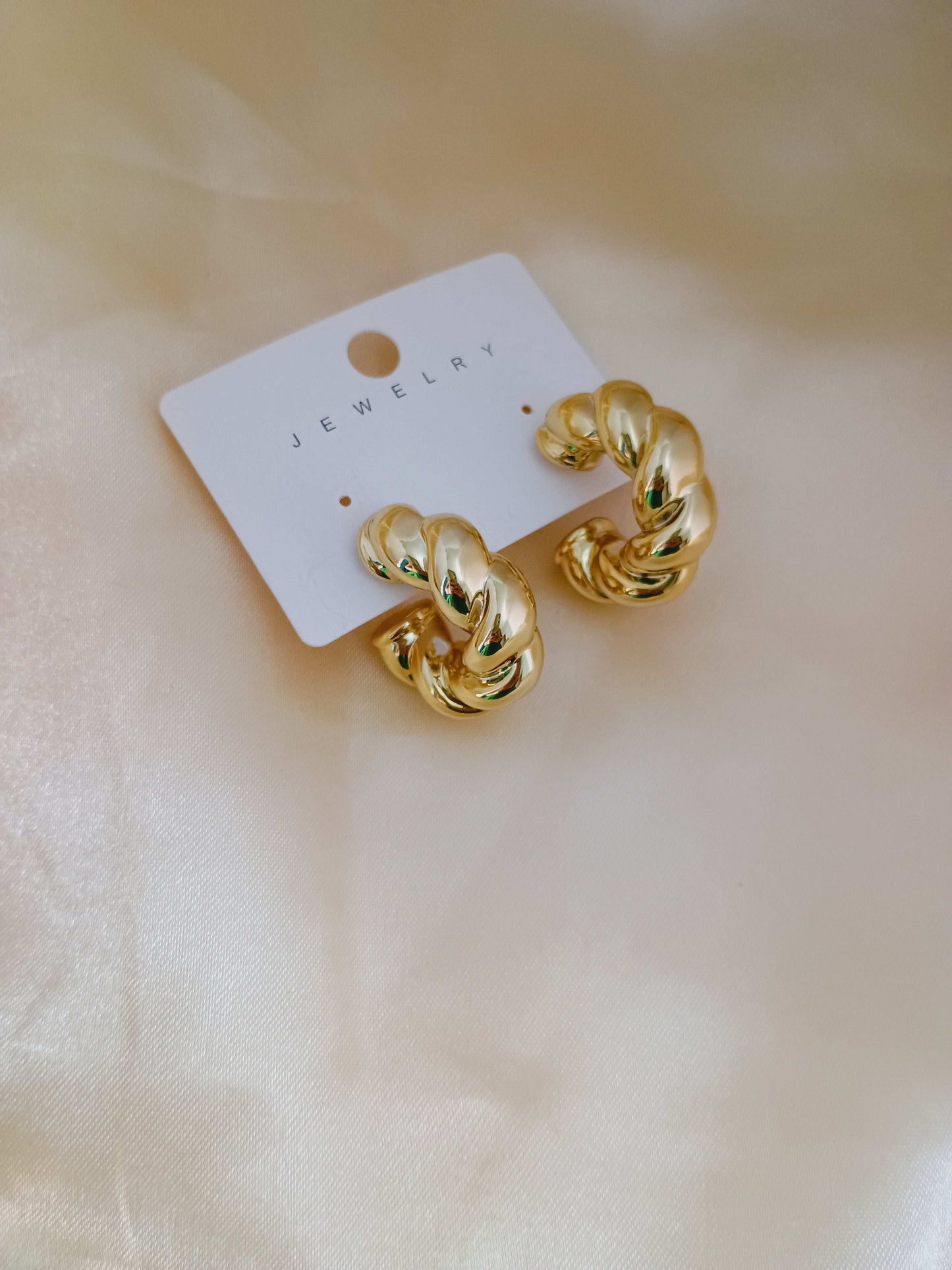 Premium Lightweight Golden Swirl Earring Hoops- Fancy Earrings - Urban Era Jewel