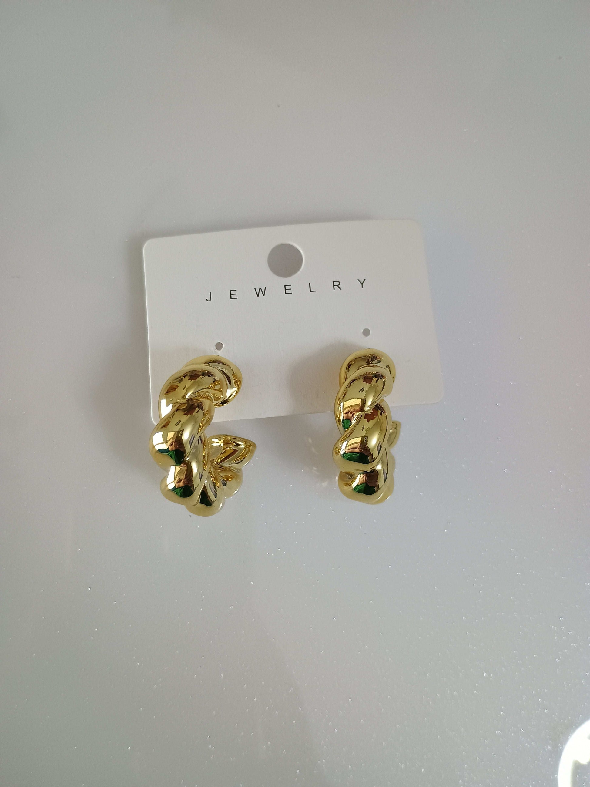 Premium Lightweight Golden Swirl Earring Hoops- Fancy Earrings - Urban Era Jewel