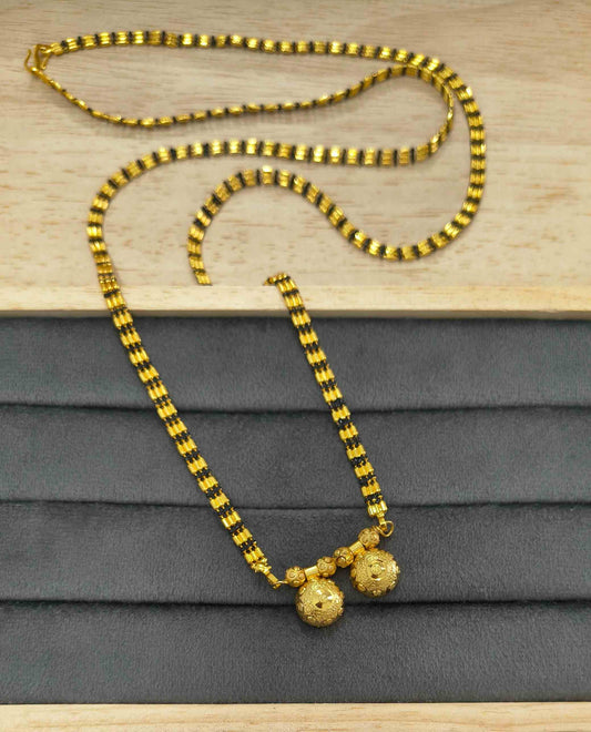 Premium Micro Gold Plated Daily Wear Mangalsutra – 34 Inch Long