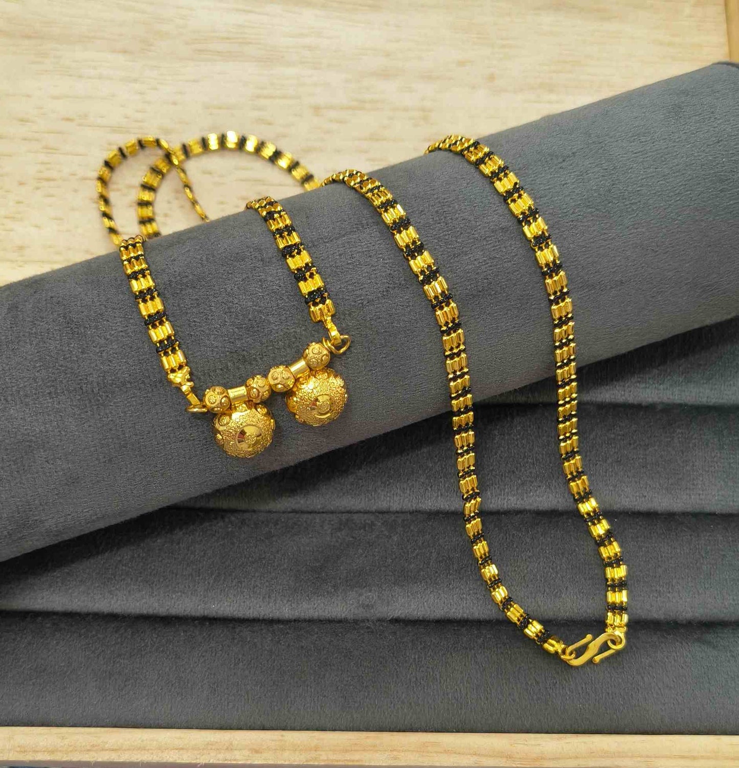 Premium Micro Gold Plated Daily Wear Mangalsutra – 34 Inch Long