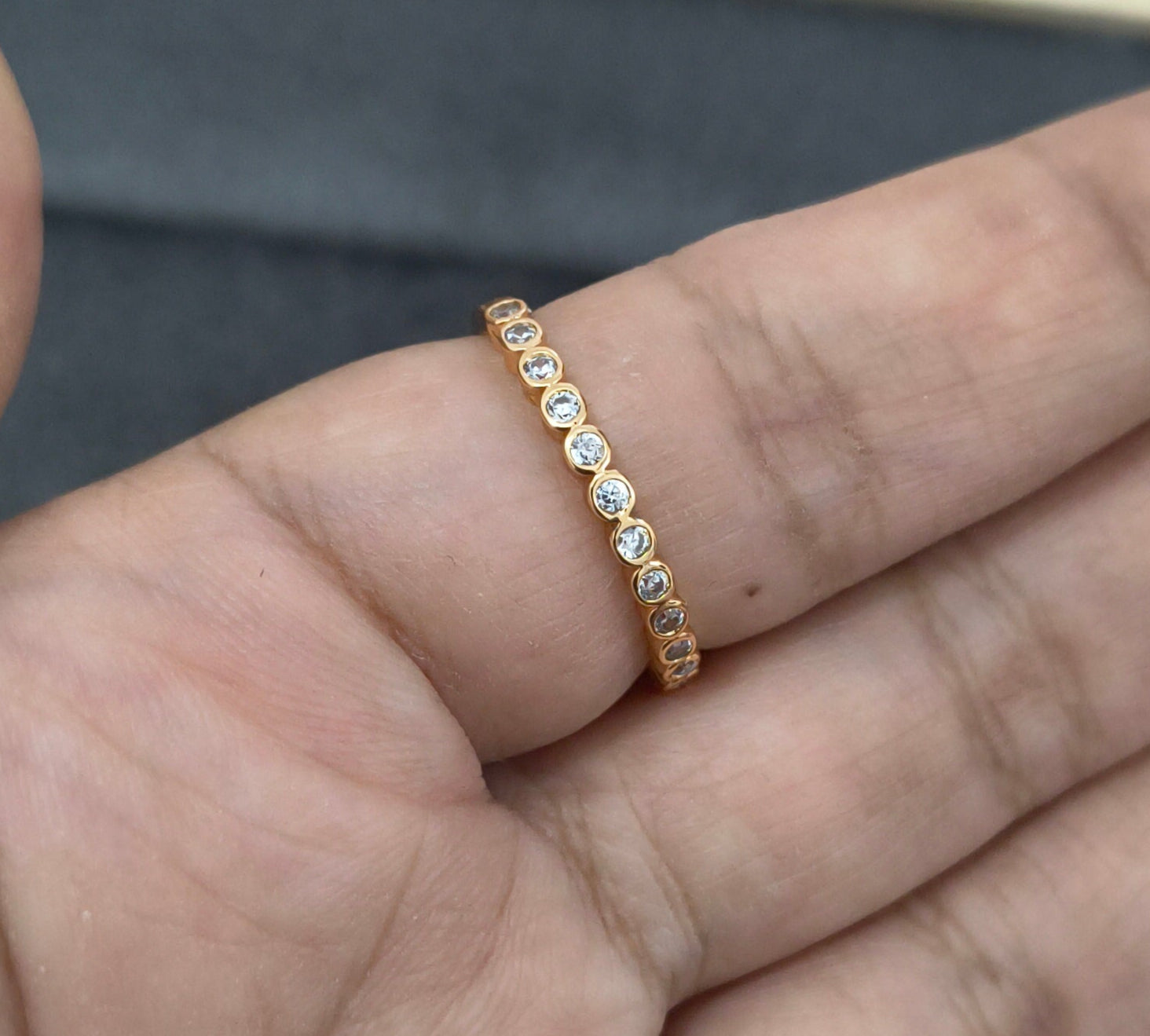 Premium Quality Adjustable Diamond Eternity Band Ring