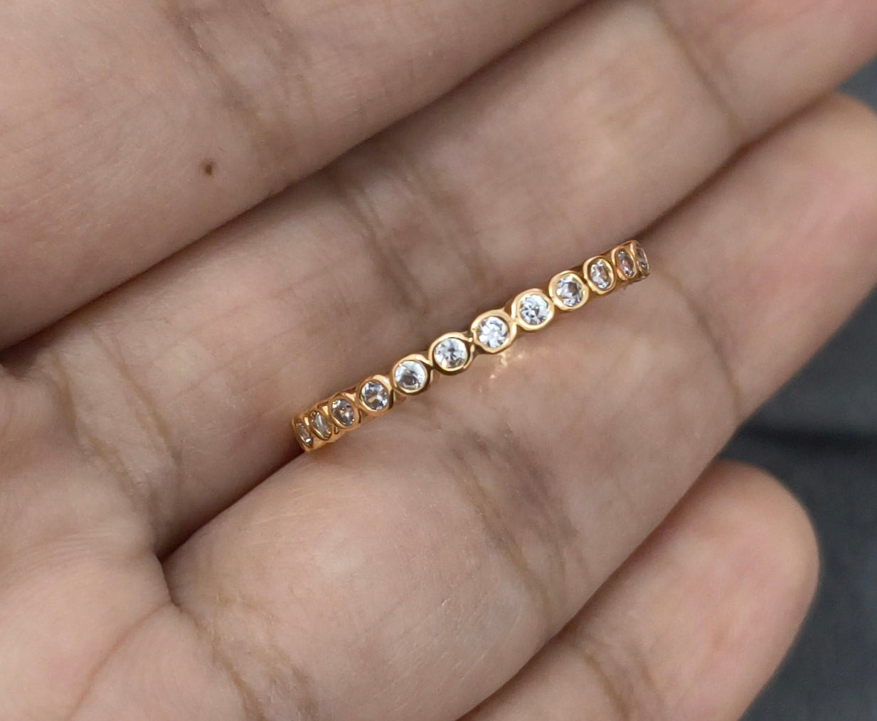 Premium Quality Adjustable Diamond Eternity Band Ring