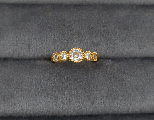 Premium Quality Adjustable Five Stone Eternity Ring