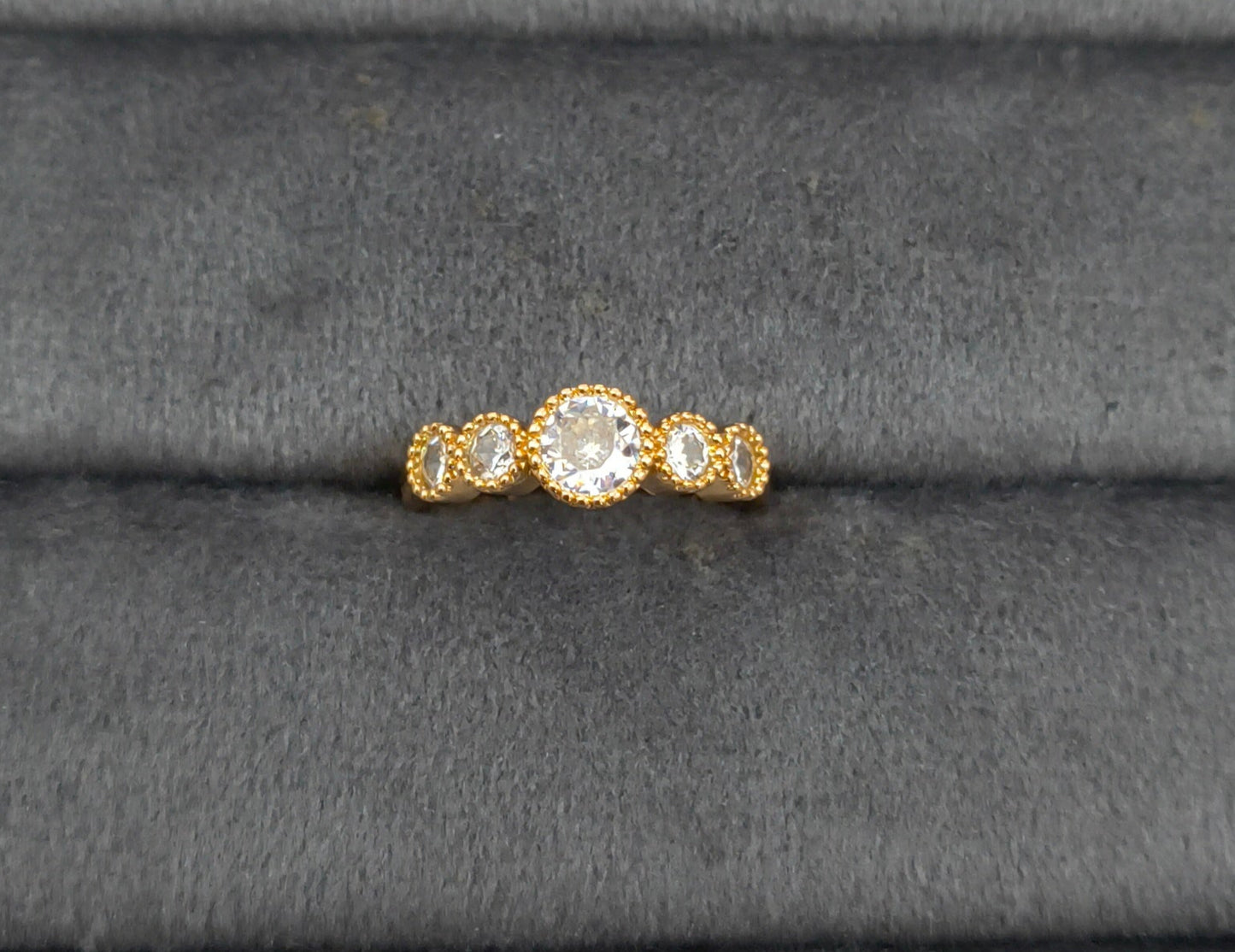 Premium Quality Adjustable Five Stone Eternity Ring