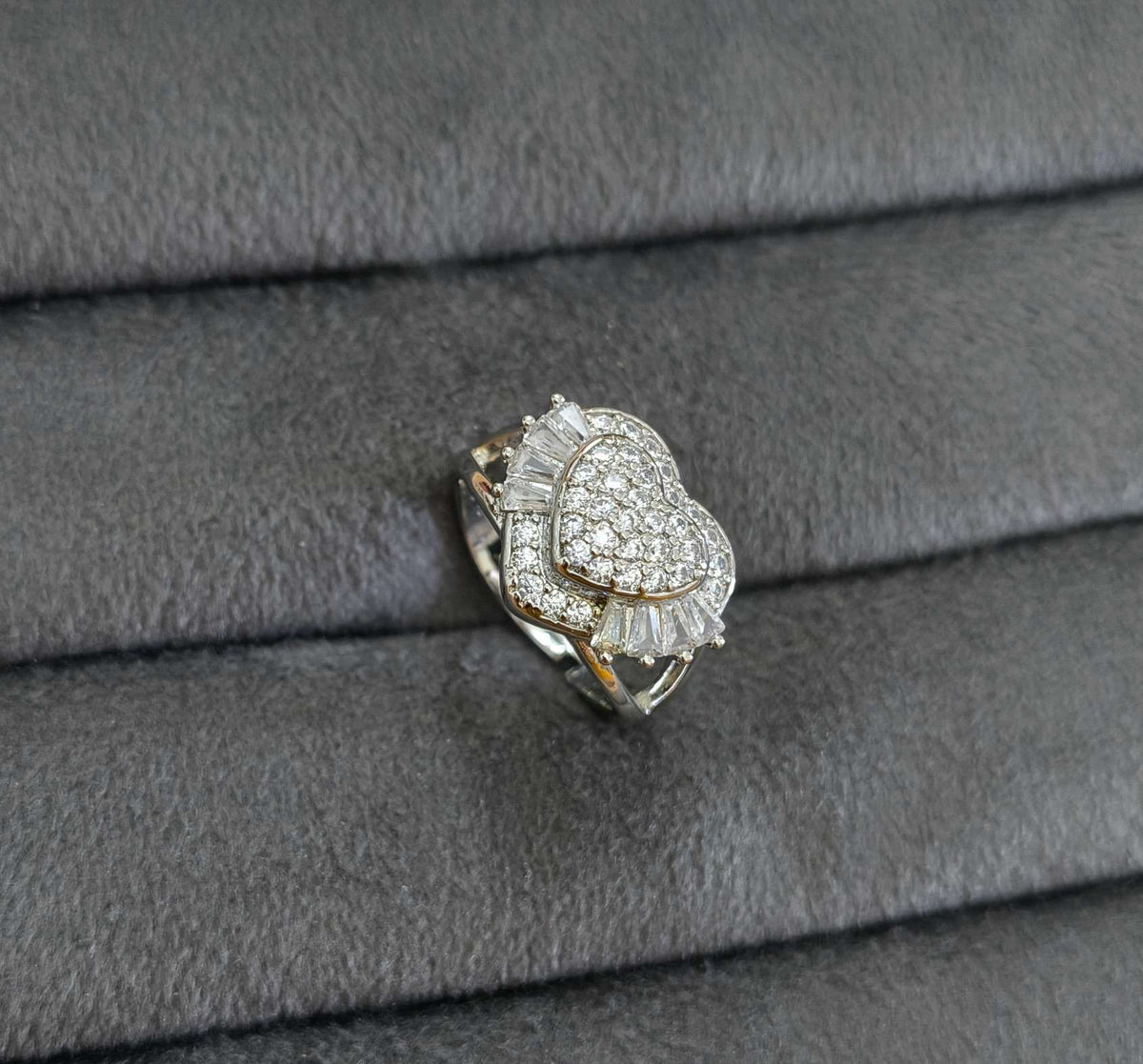 Premium Quality Silver Dazzling Engagement Ring
