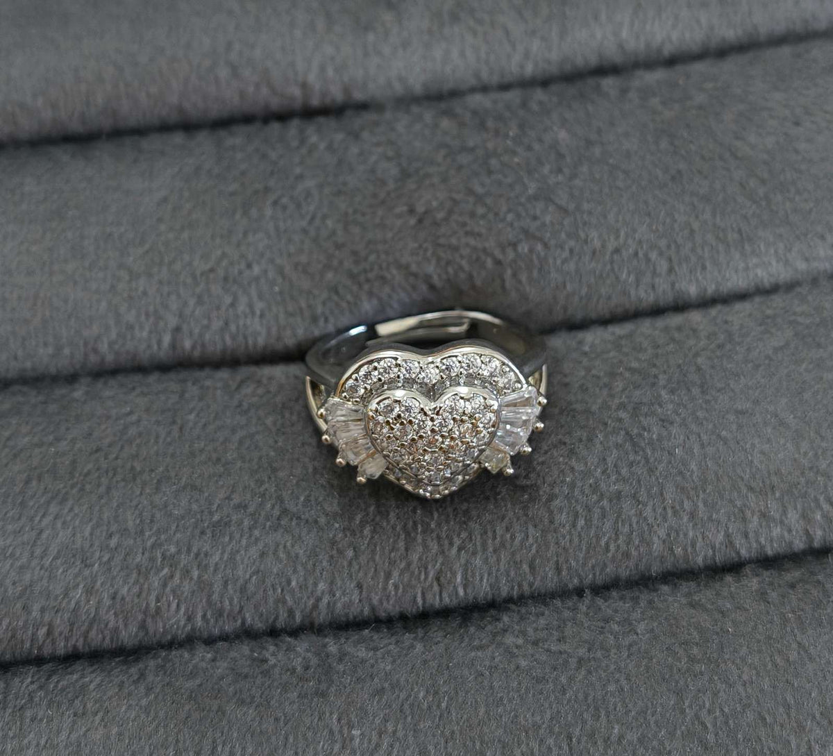 Premium Quality Silver Dazzling Engagement Ring