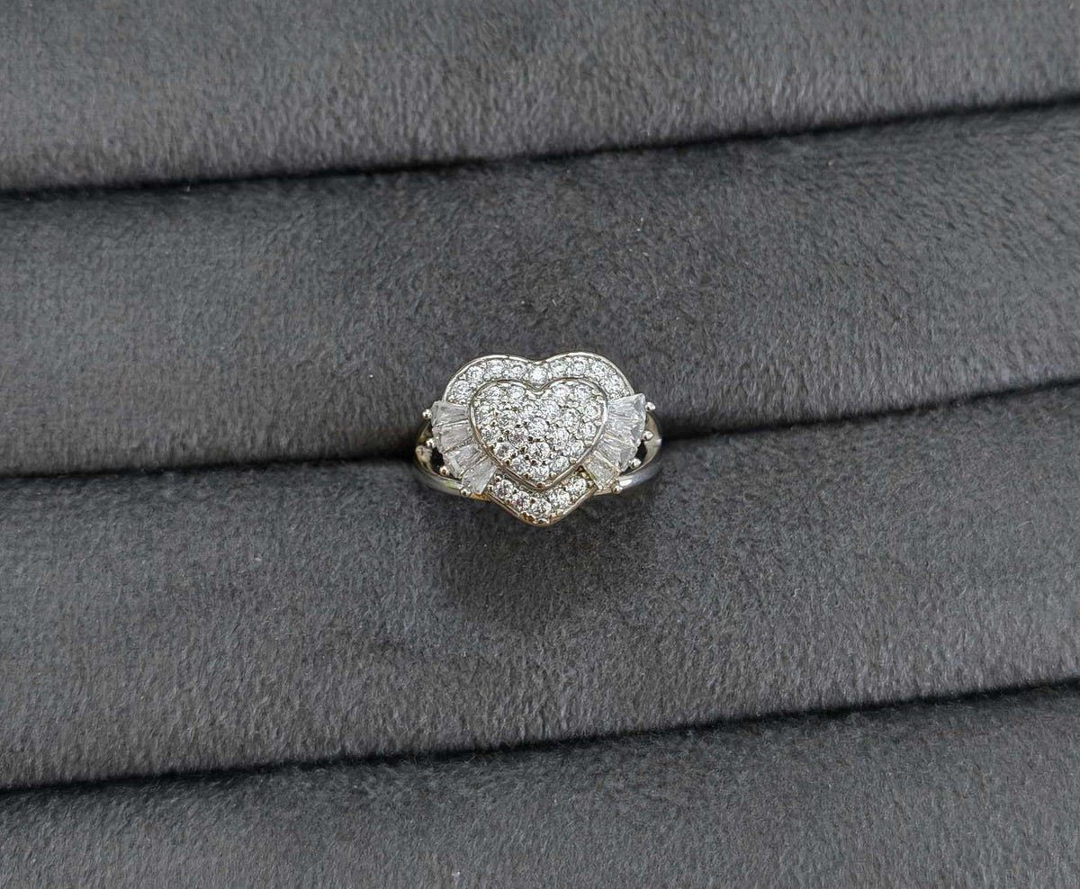 Premium Quality Silver Dazzling Engagement Ring