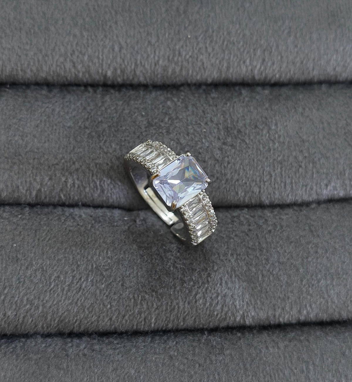 Premium Quality Silver Engagement Band Ring