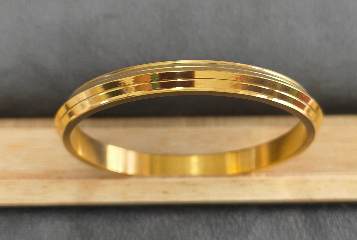 Pure Brass Gold Plated Heavy Punjabi Kada Bracelet  