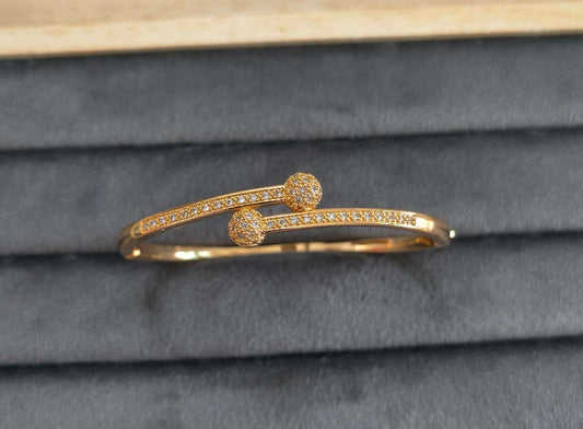Rosegold Stylish AD Stone Bracelet Bangle Gold Plated