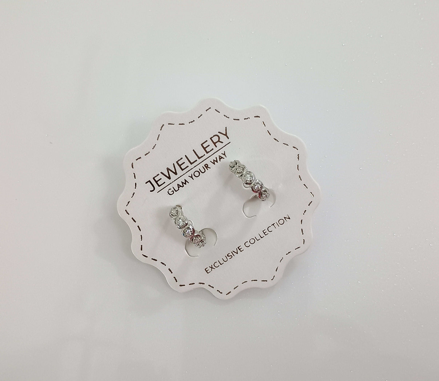 Silver Stone Studded Earring Bali Design 3 - Urban Era Jewel