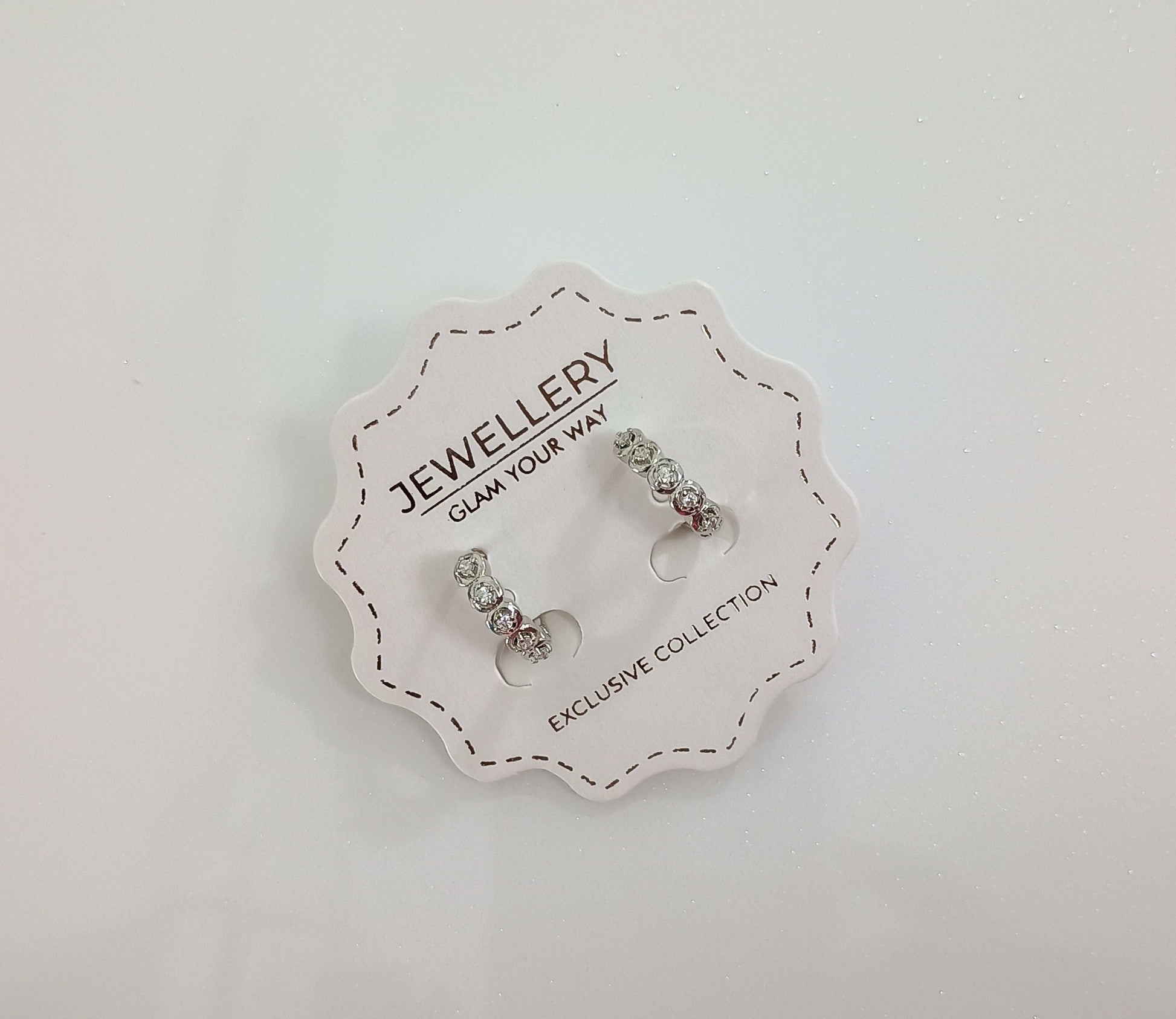 Silver Stone Studded Earring Bali Design 3 - Urban Era Jewel