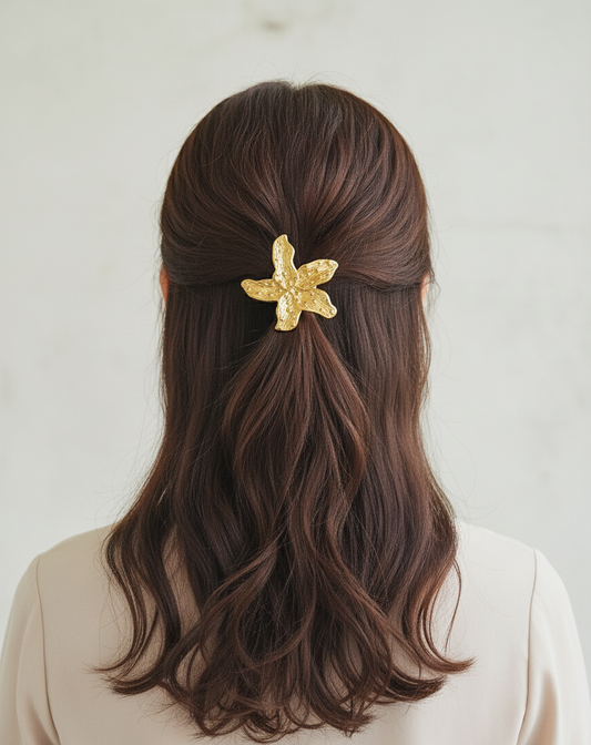 Star Fish Shape Cuff Hair Band 18K Gold Plated
