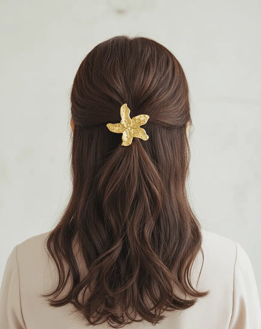 Star Fish Shape Cuff Hair Band 18K Gold Plated
